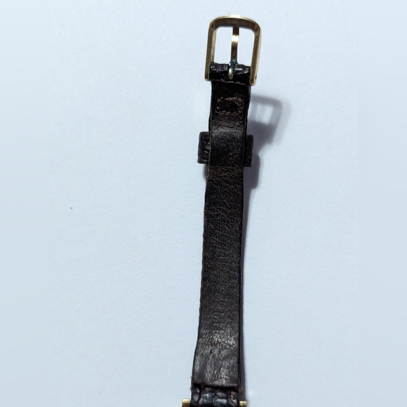 (935)Vintahe Seiko (1400-5309)Women’s Gold Tone Diamond Accent Watch Lizard Band - Picture 6 of 12